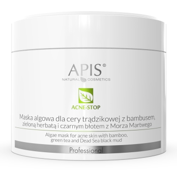 50185H ACNE-STOP Home terApis Maska algowa dla cery trądzikowej z bambusem zieloną herbatą i czarnym błotem z Morza Martwego / 100g